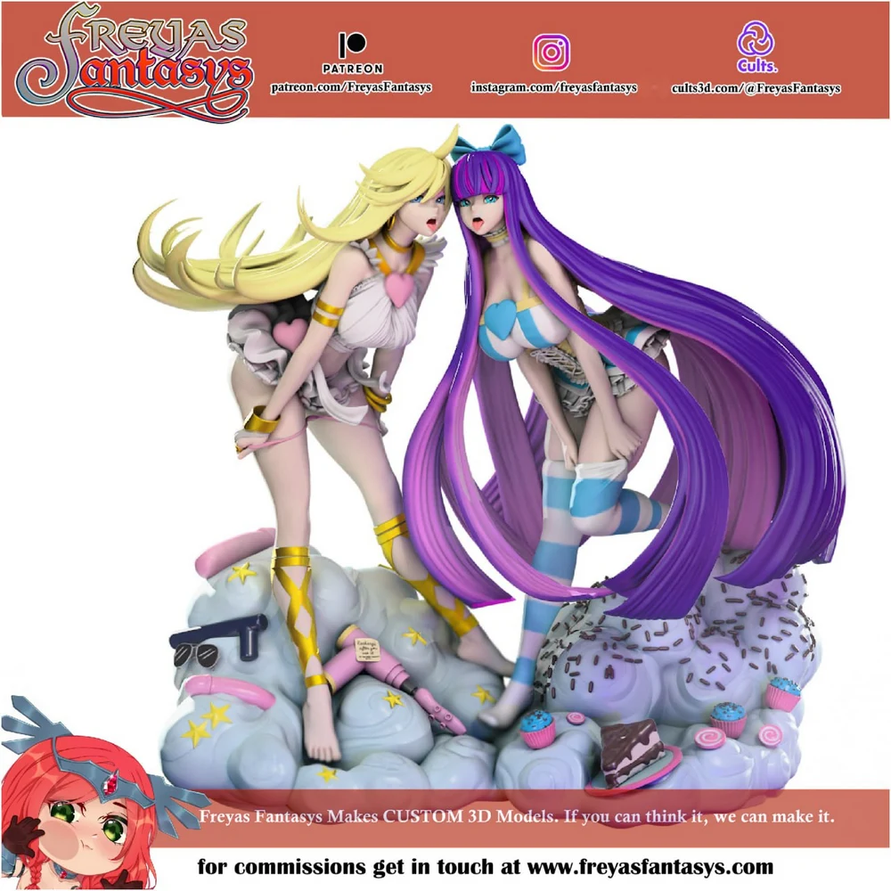 Panty and Stocking — Panty & Stocking with Garterbelt 3D printable STL model