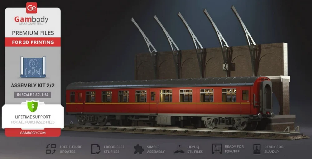 Hogwarts Express Wagon and Platform — Harry Potter 3D printable STL model