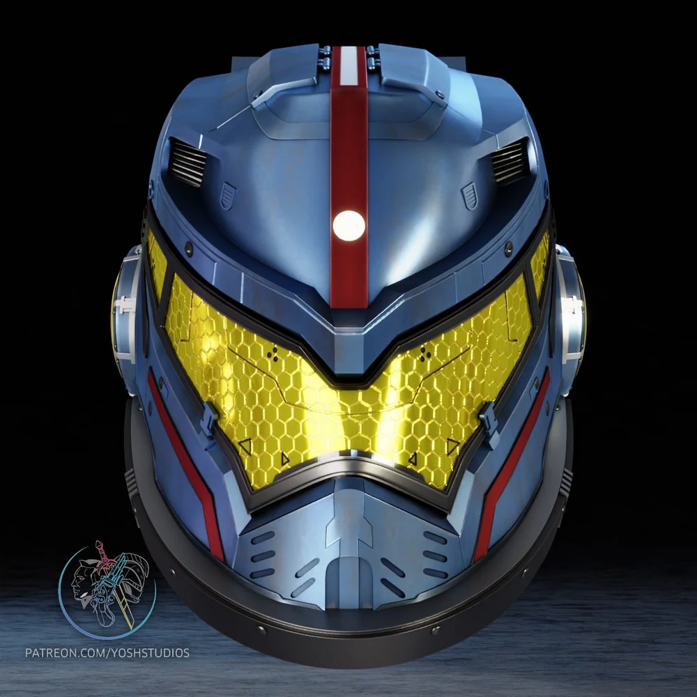 Gipsi Danger Helmet — Pacific Rim STL render Gipsi Danger Helmet — Pacific Rim 3D printable STL model