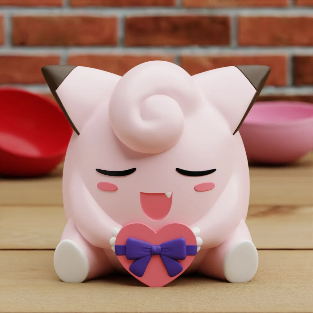 Clefairy Valentine — Pokémon 3D printable STL model