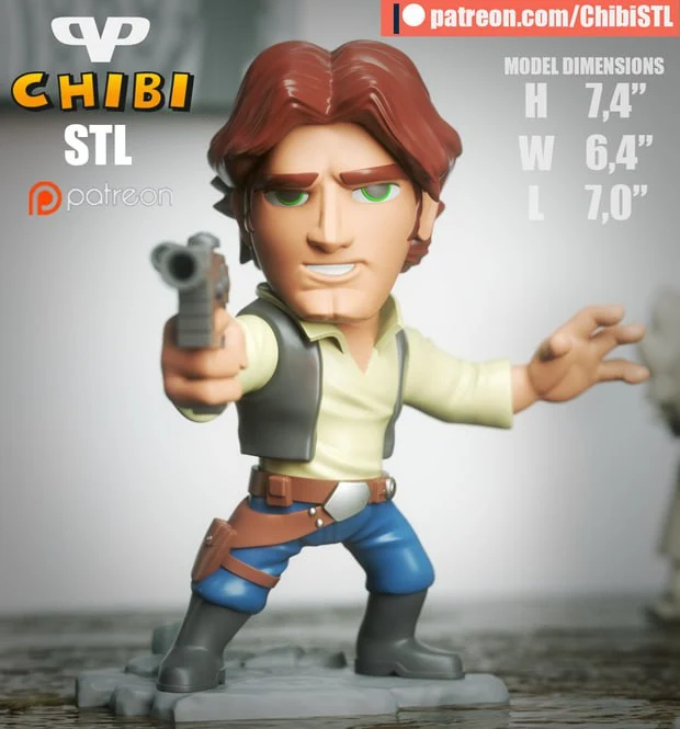 Han Solo Chibi – Star Wars 3D printable STL model