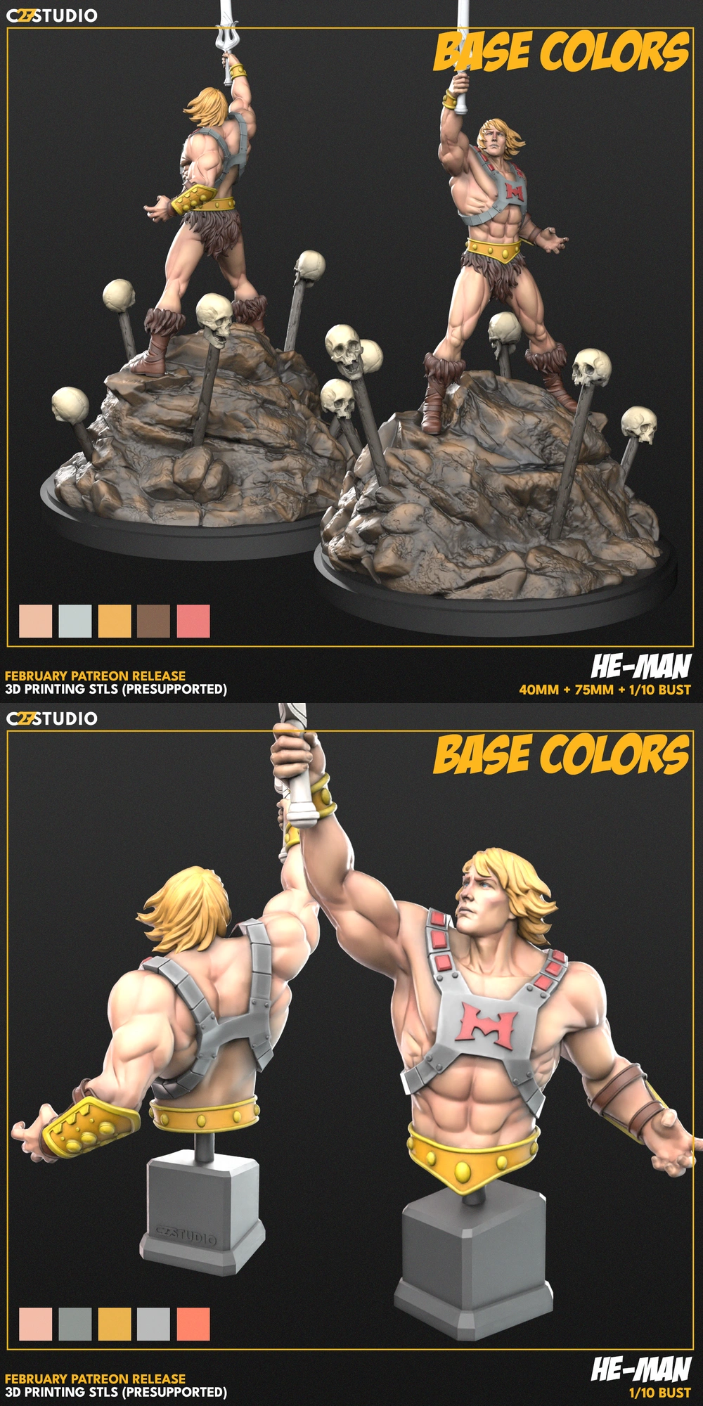 He-Man — Masters of the Universe 3D printable STL model