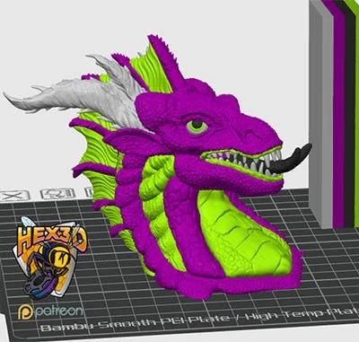 Color Dragon — Fantasy 3D printable STL model