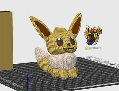 Knitted Eevee — Pokémon 3D printable STL model