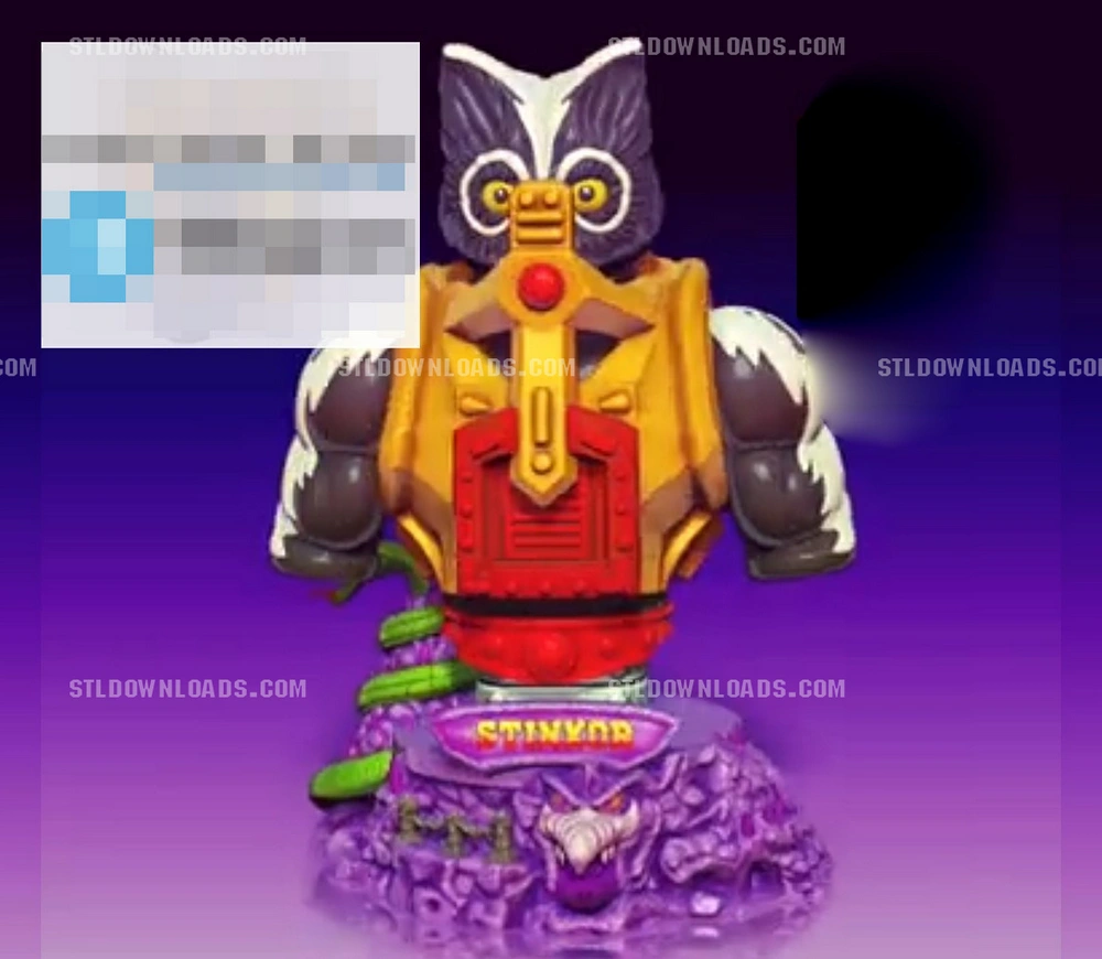 Stinkor Bust — Masters of the Universe STL render Stinkor Bust — Masters of the Universe 3D printable STL model