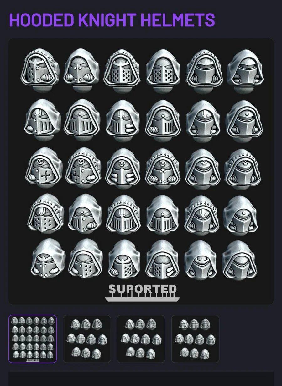 Hooded SM Helmets – Warhammer 40K 3D printable STL model