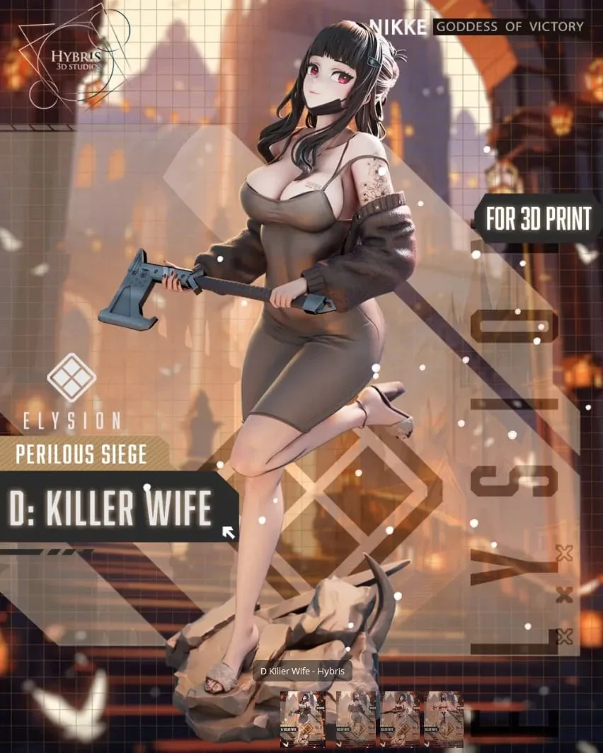 D-Killer Wife — Goddess of Victory: Nikke 3D printable STL model