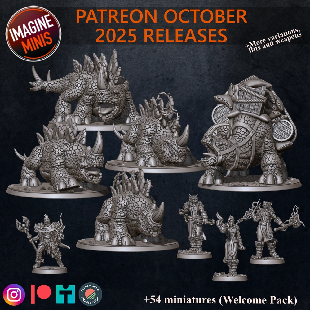 Imagine Minis - October 2025 — Fantasy 3D printable STL model
