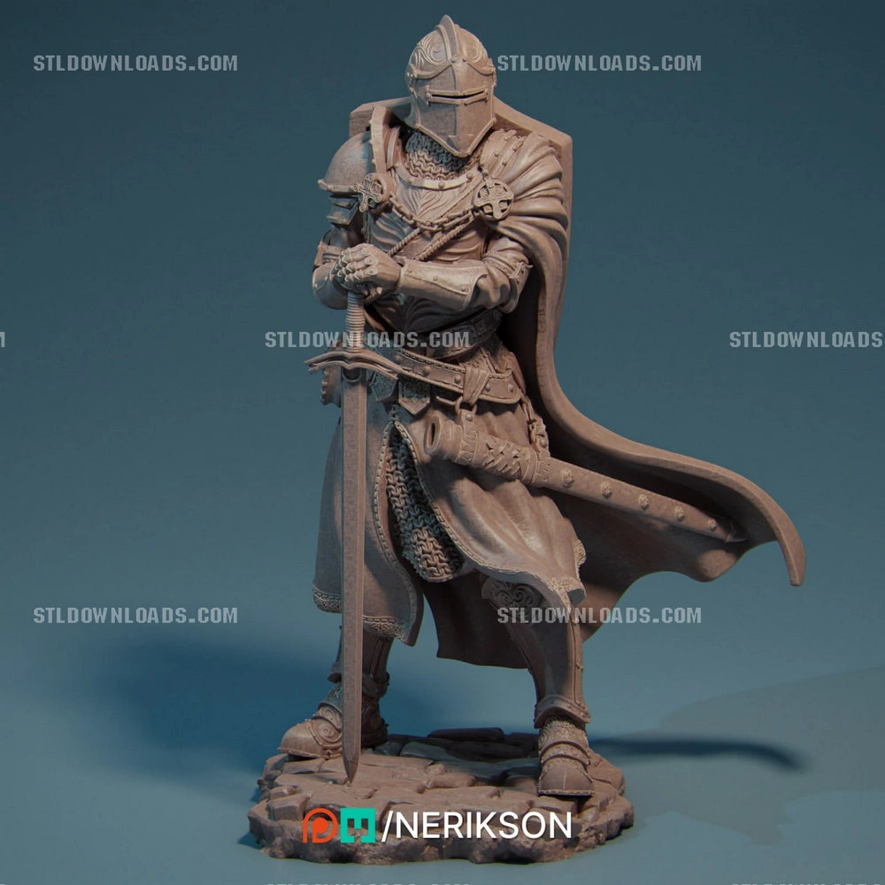 Ivanhoe the Lone Knight — Historical / Fantasy STL render Ivanhoe the Lone Knight — Historical / Fantasy 3D printable STL model