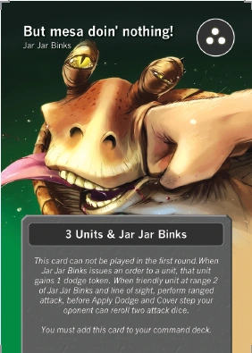 Jar Jar Binks Fan Cards — Star Wars 3D printable STL model