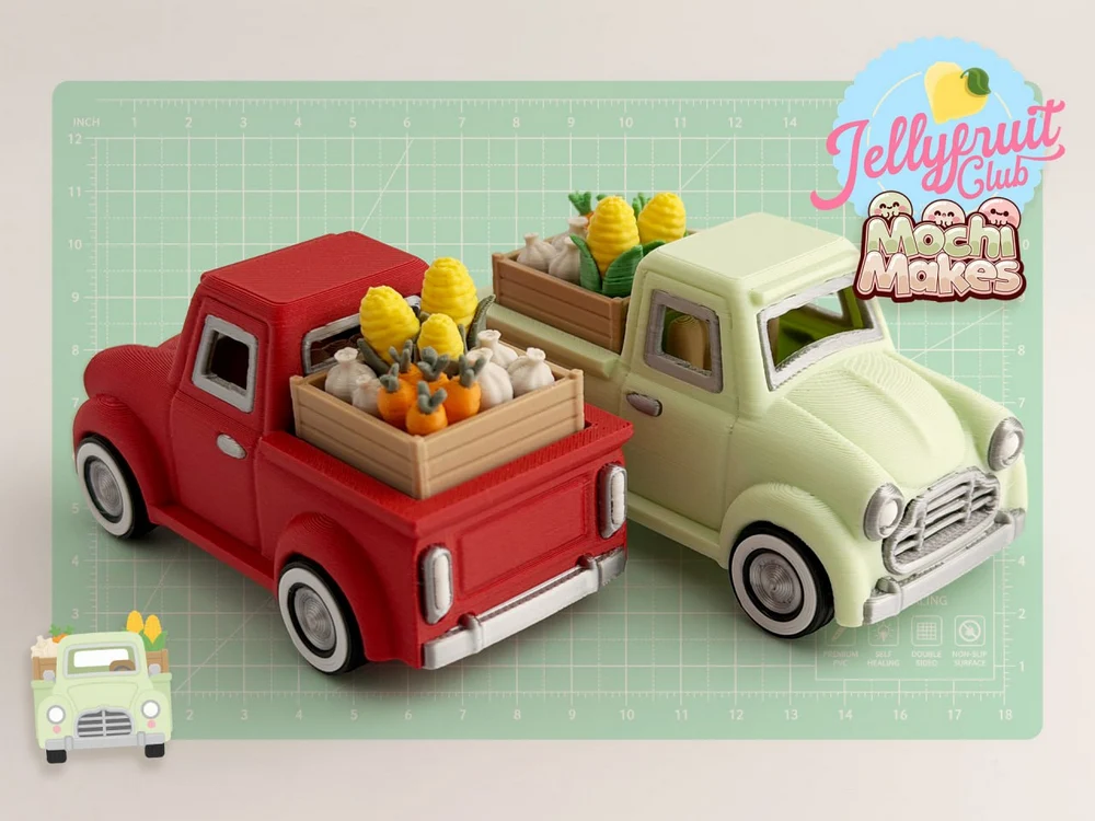 Jelly Fruit Truck Clicker Final STL render Jelly Fruit Truck Clicker Final 3D printable STL model