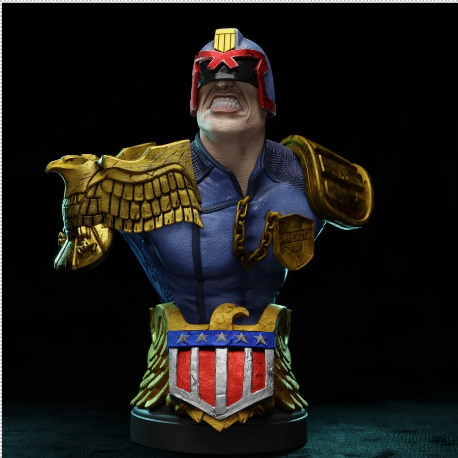Judge Dredd Bust – Judge Dredd 3D printable STL model