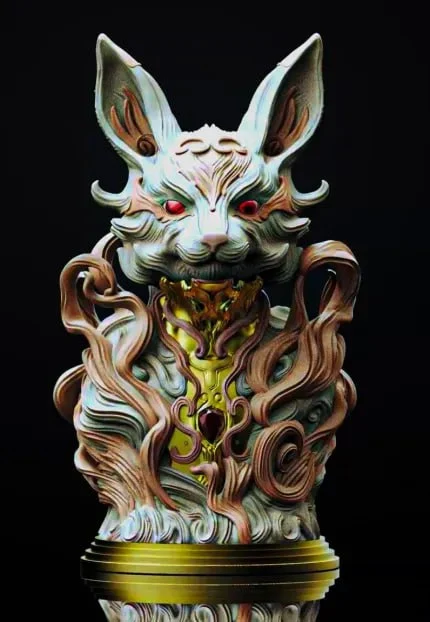 Kitsune Fox Bust — Mythology 3D printable STL model