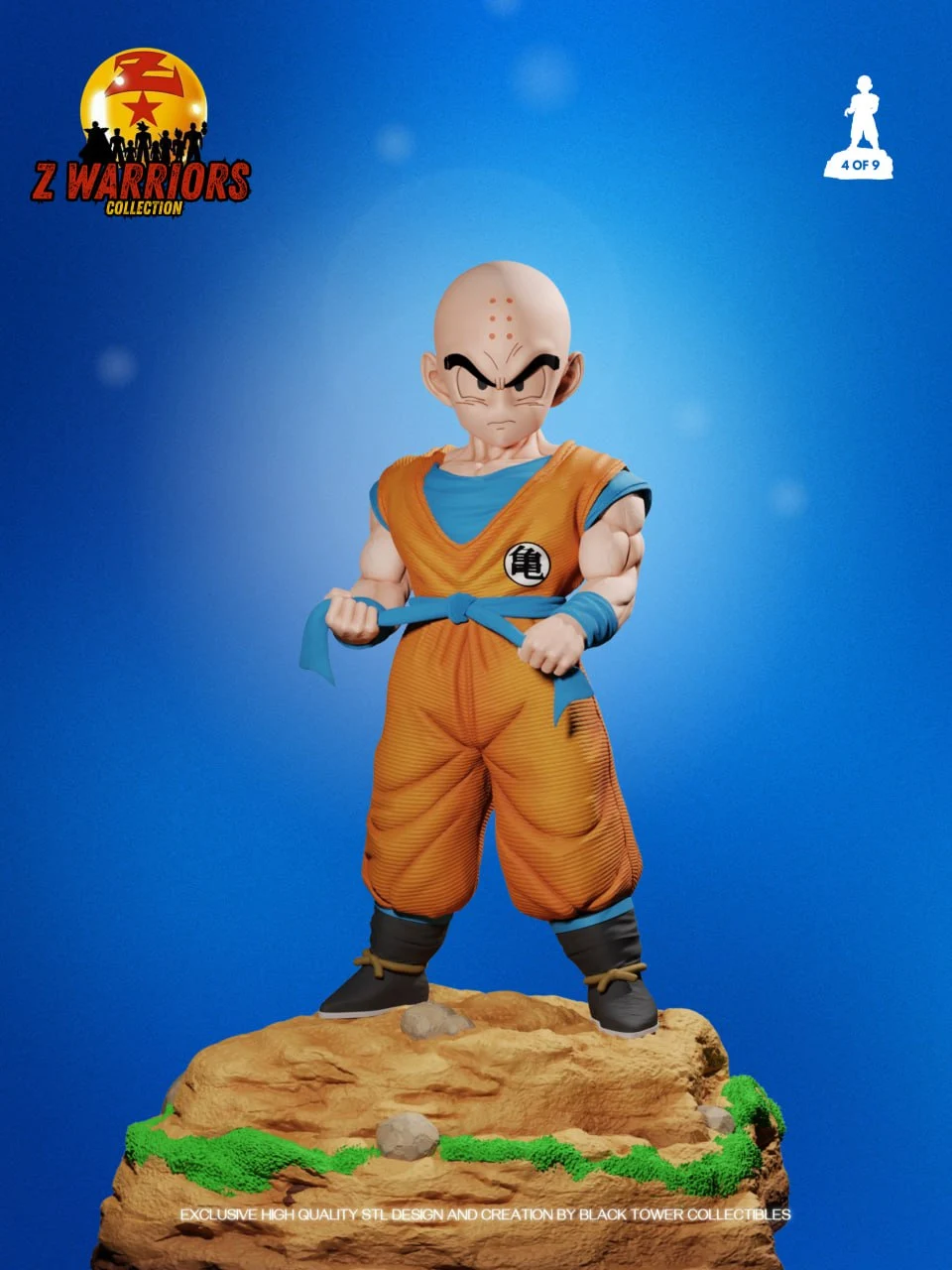 Krillin Z Warriors — Dragon Ball Z 3D printable STL model
