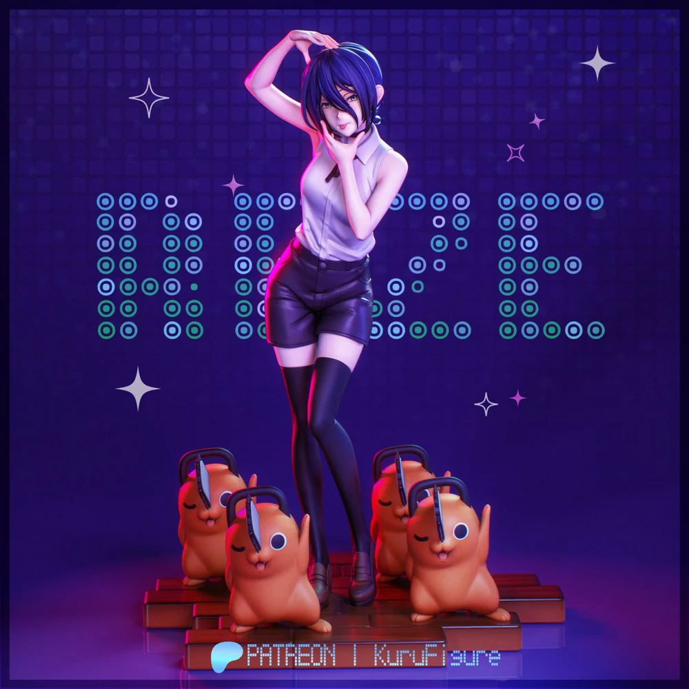 Reze — Chainsaw Man STL render Reze — Chainsaw Man 3D printable STL model