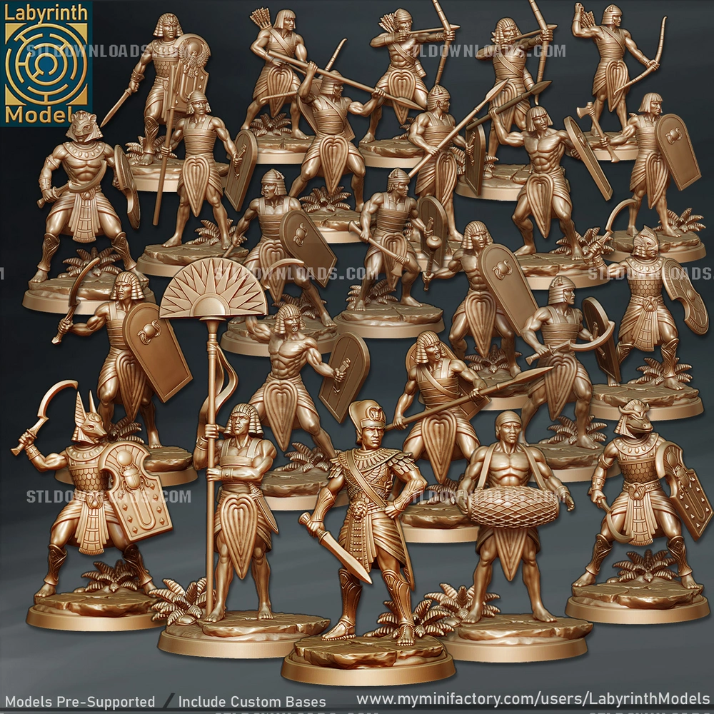 Kemet Infantry — Egyptian Fantasy Alt 3D printable STL model