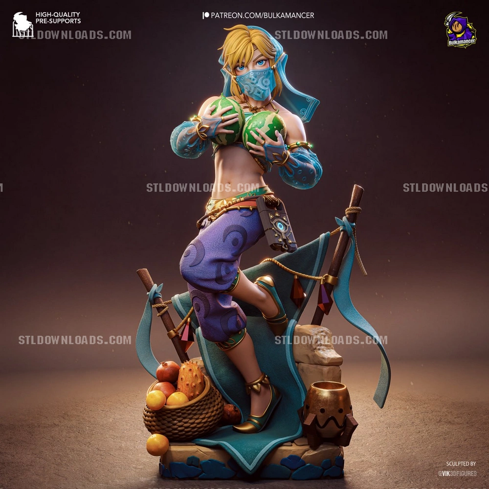 Link — The Legend of Zelda STL render Link — The Legend of Zelda 3D printable STL model