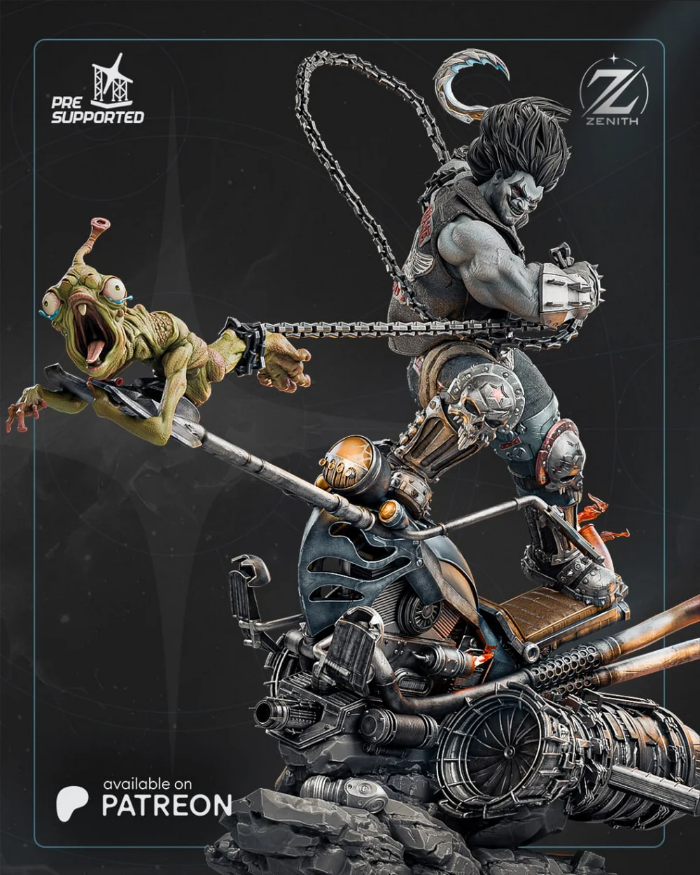 Lobo Bust — DC Comics 3D printable STL model