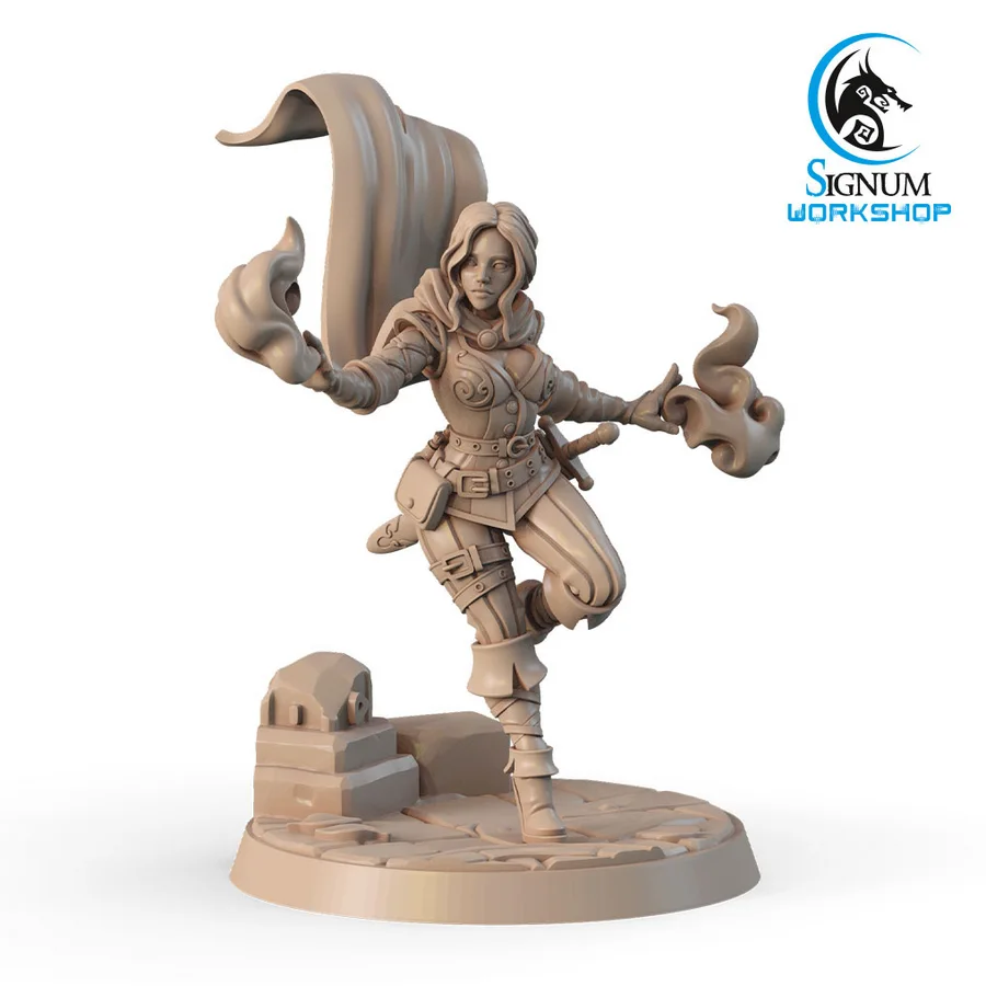 Trisha the Fiery Sorceress 3D printable STL model
