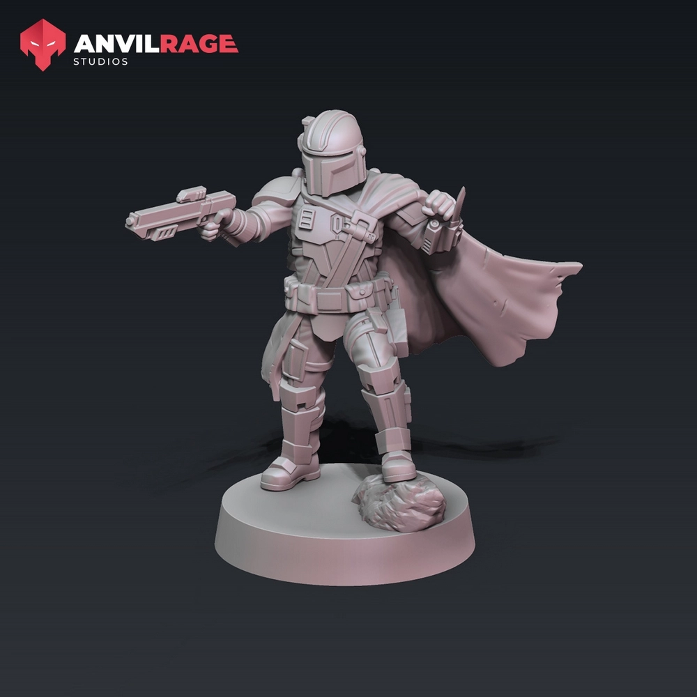 Mandalorian Old Way Mercenary Captain — Star Wars 3D printable STL model