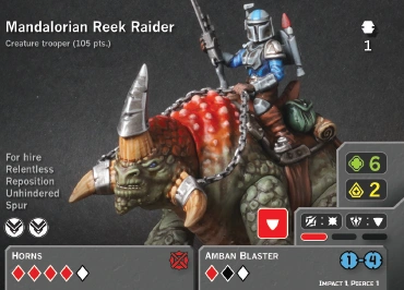 Mandalorian Reek Rider Fan Cards — Star Wars 3D printable STL model