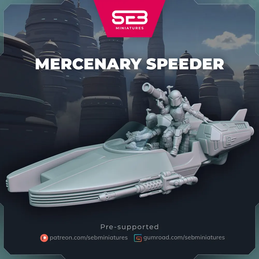 Mandalorian Speeder — Star Wars 3D printable STL model