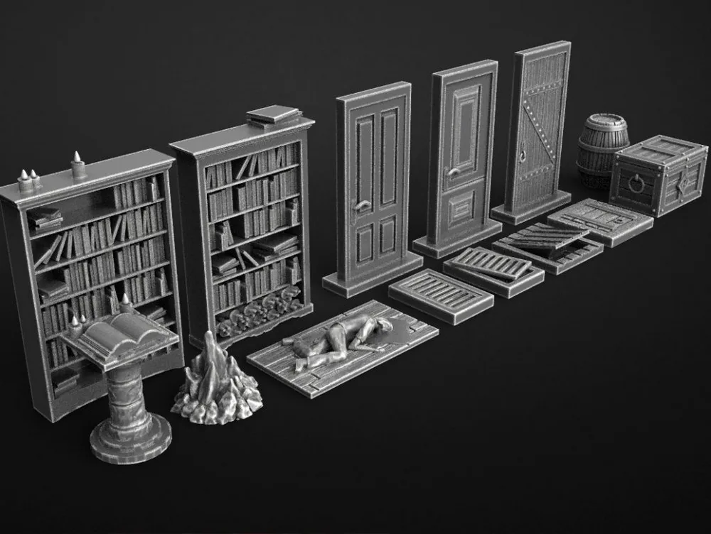 Mansions of Madness Set — Mansions of Madness STL render Mansions of Madness Set — Mansions of Madness 3D printable STL model