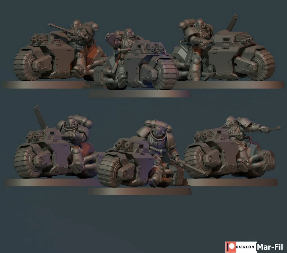 Outriders — Warhammer 40K (Space Marines) 3D printable STL model