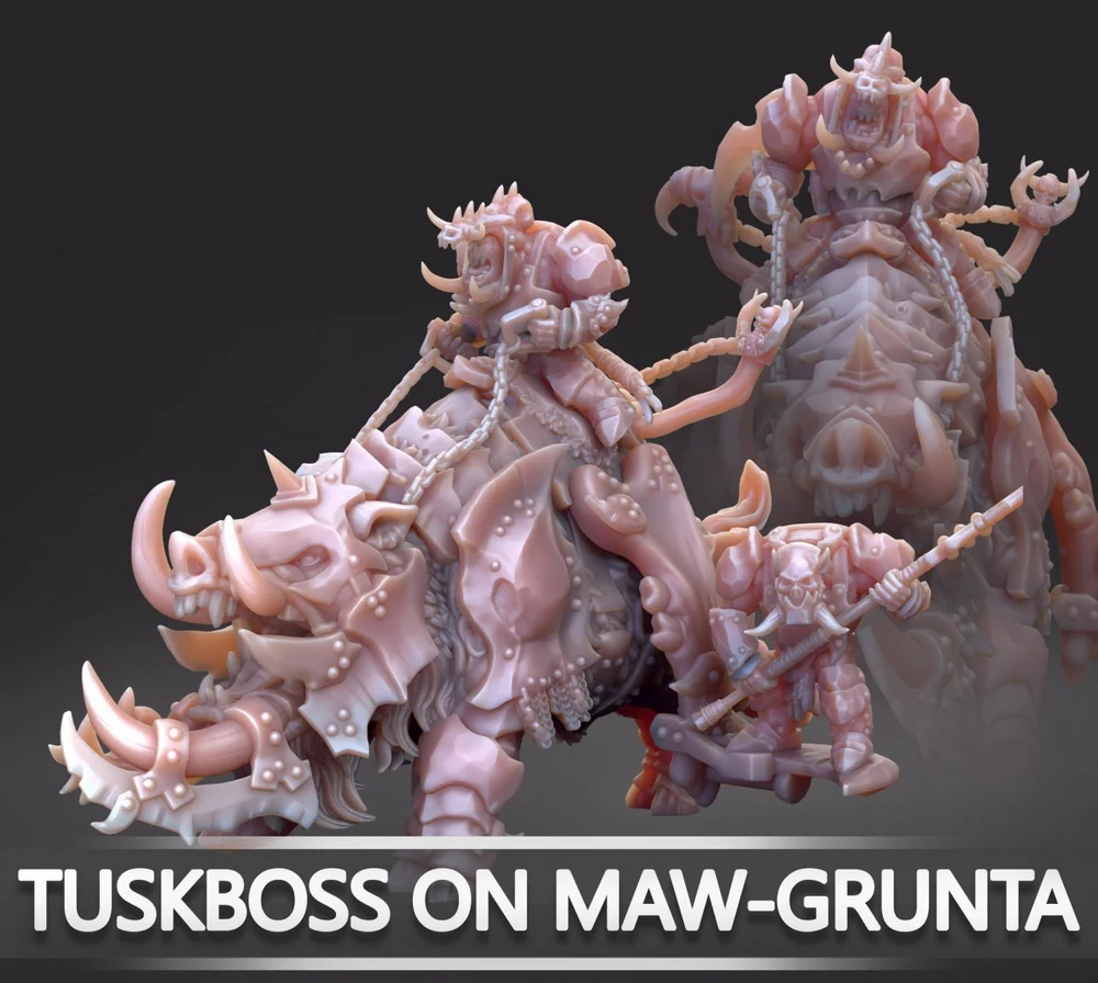 Mawgrunta — Warhammer Age of Sigmar STL render Mawgrunta — Warhammer Age of Sigmar 3D printable STL model