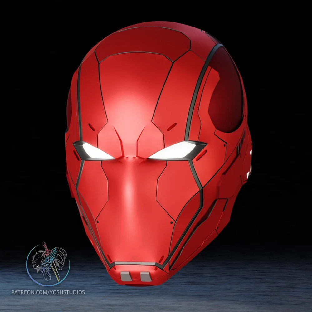 Mecha Red Hood Helmet — DC Comics / Batman STL render Mecha Red Hood Helmet — DC Comics / Batman 3D printable STL model