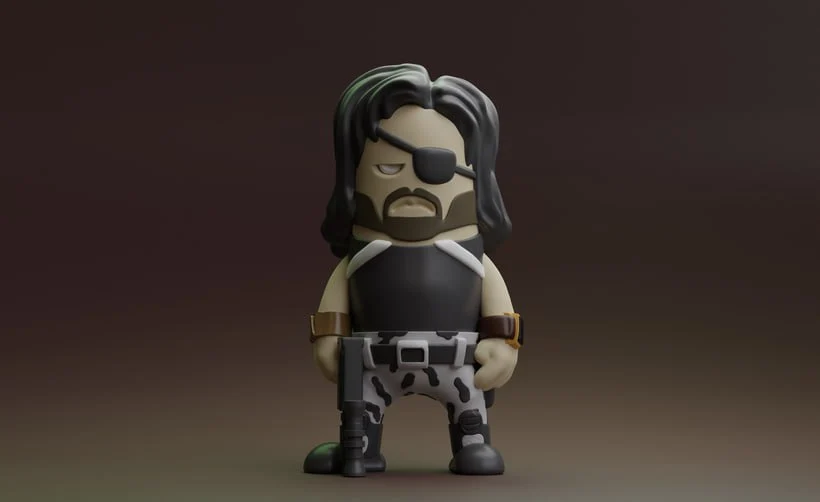 Mini Snake Plissken — Escape from New York STL render Mini Snake Plissken — Escape from New York 3D printable STL model