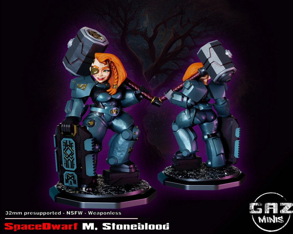 Miranda Ironblood — Anime / Sci-Fi STL render Miranda Ironblood — Anime / Sci-Fi 3D printable STL model