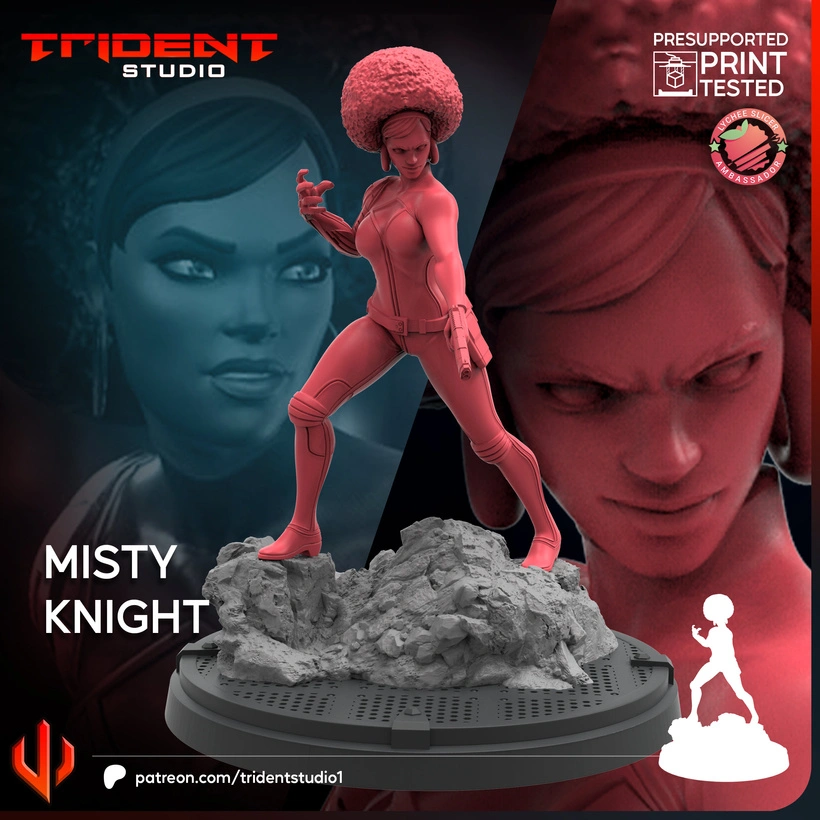 Misty Knight — Marvel 3D printable STL model