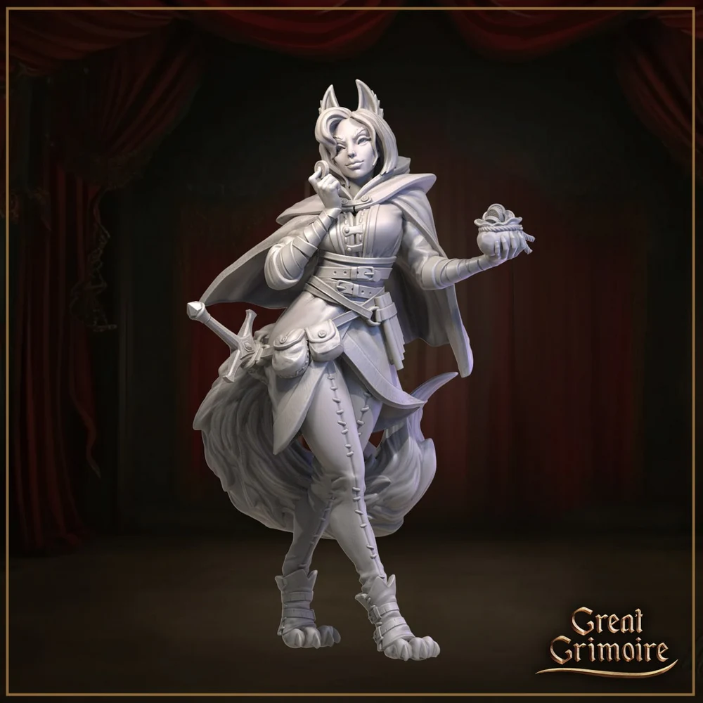Ms. Fox — Anthropomorphic / Fantasy STL render Ms. Fox — Anthropomorphic / Fantasy 3D printable STL model