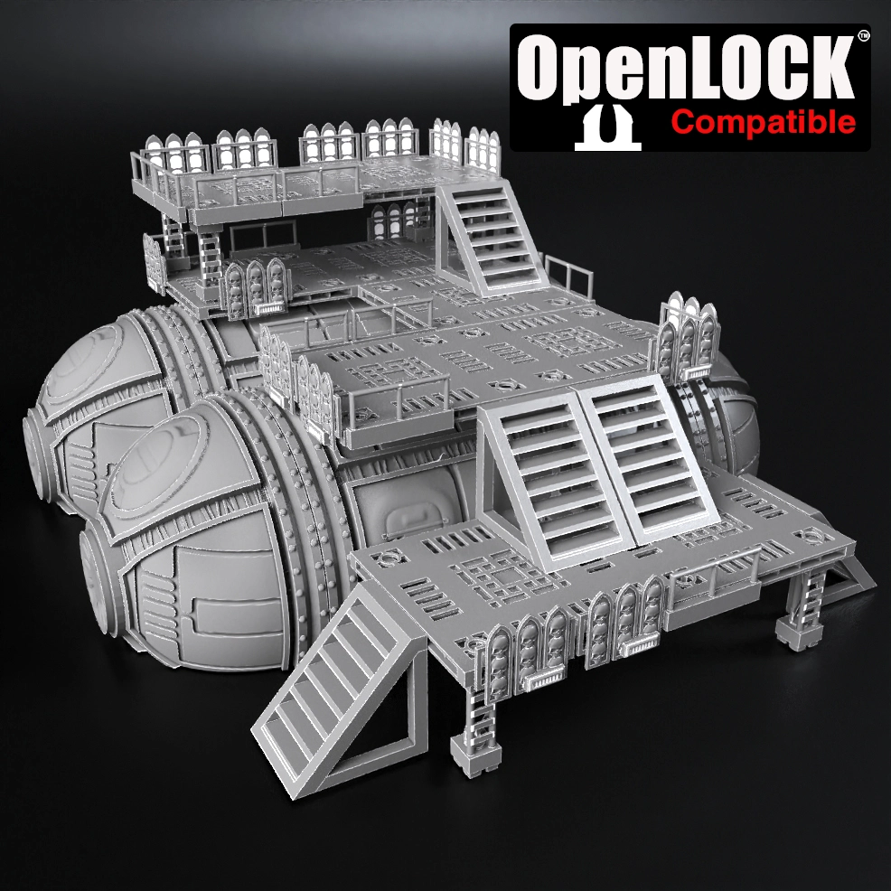 Necromunda Modular Building 1 — Warhammer 40K (Necromunda) STL render Necromunda Modular Building 1 — Warhammer 40K (Necromunda) 3D printable STL model