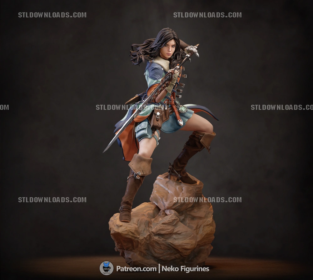 Female Hunter — Monster Hunter 3D printable STL model