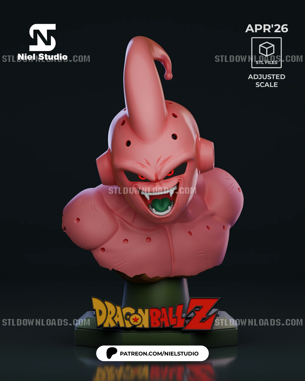 Kid Buu Bust — Dragon Ball 3D printable STL model