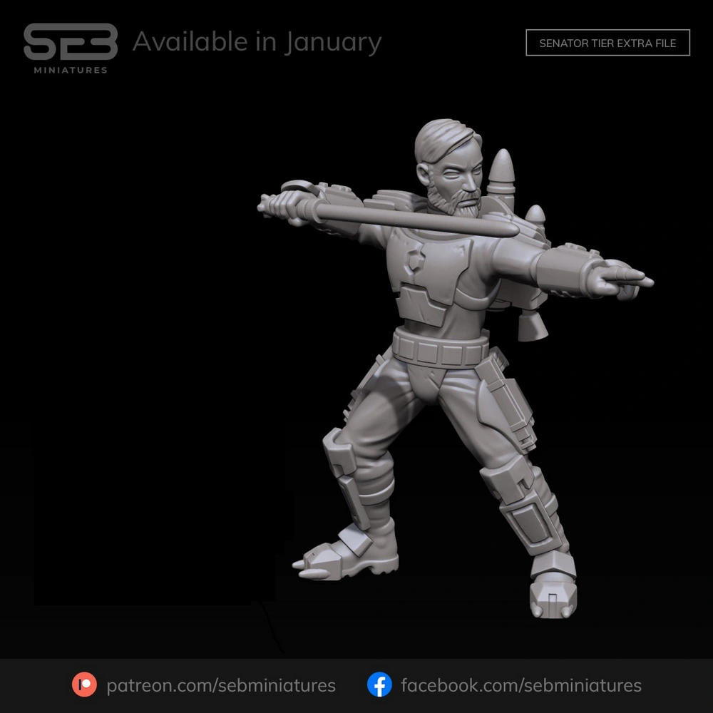 Obi-Wan Kenobi v2 — Star Wars 3D printable STL model