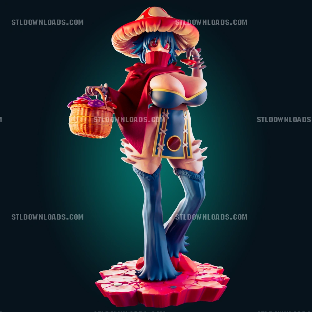 Mushroom Girl — Original Character 3D printable STL model