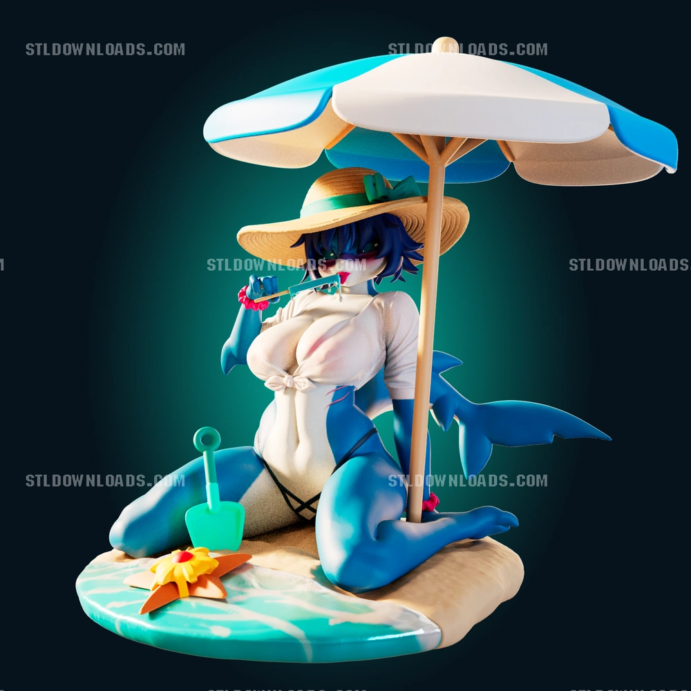 Shark Girl — Original Character 3D printable STL model