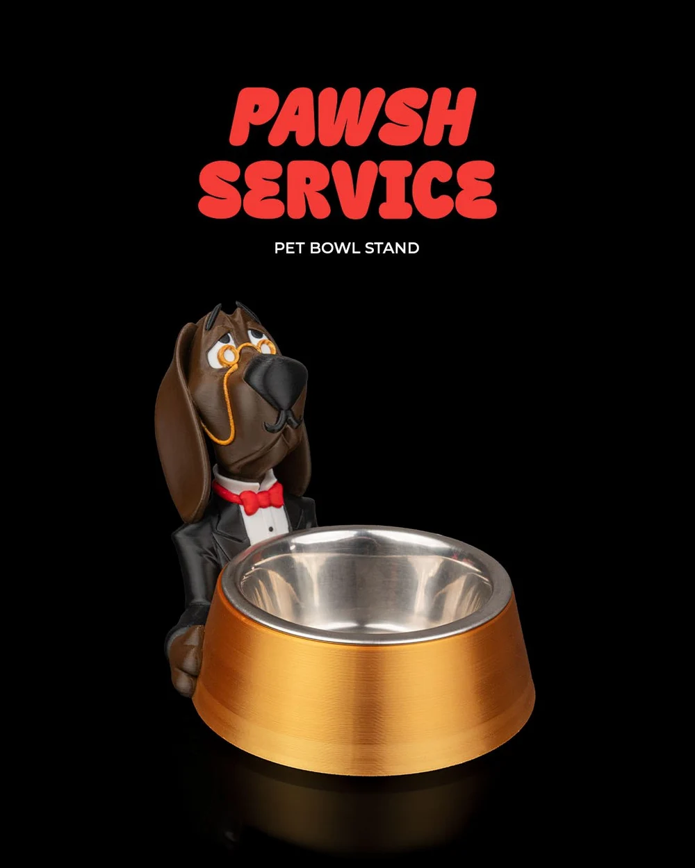 Pawsh Service Pet Bowl Stand 3D printable STL model