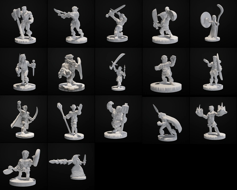 Player Character Pack 02 3D printable STL model