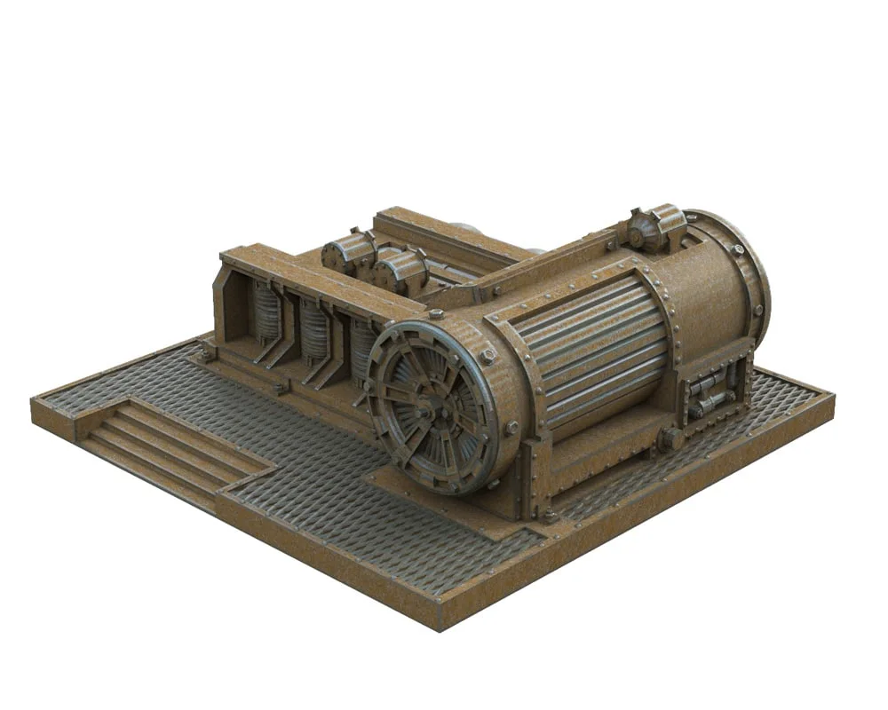 Gothic Sci-Fi 40KW Generator — Warhammer 40K / Terrain 3D printable STL model