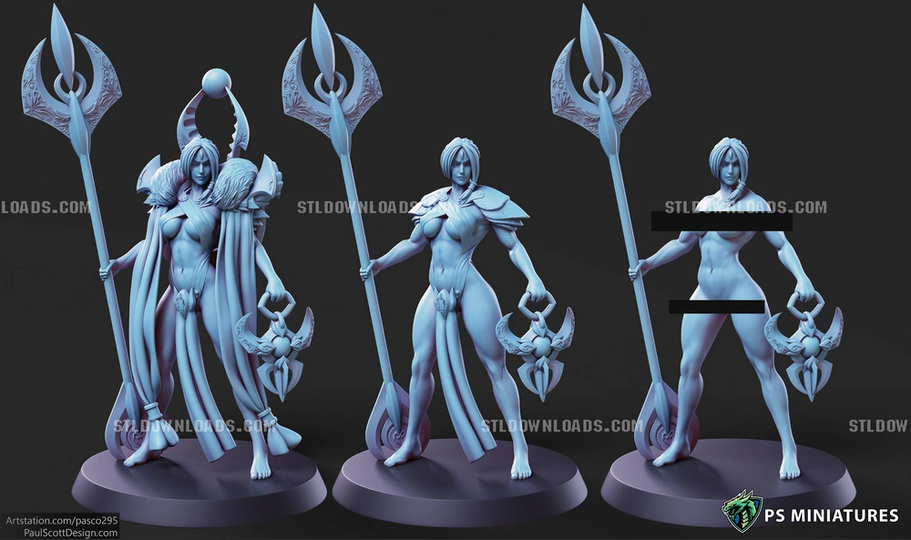 Aztec Warrior Variants and Pinups — Fantasy Alt 3D printable STL model