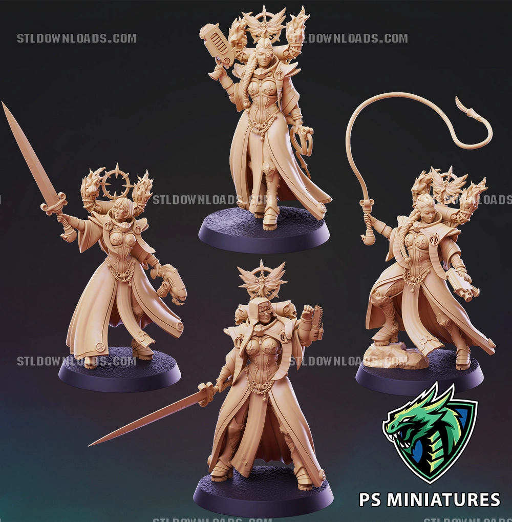 Divine Order Heroes Vol 1 Bundle — Warhammer 40K / Sci-Fi Alt 3D printable STL model