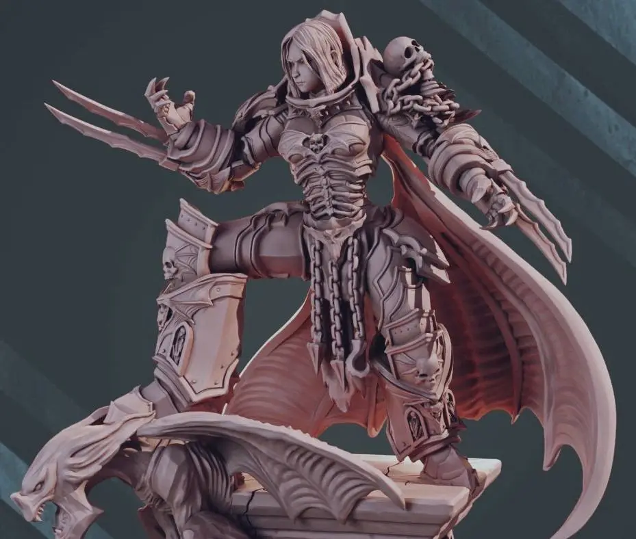 Queen of Vampyres — Fantasy STL render Queen of Vampyres — Fantasy 3D printable STL model