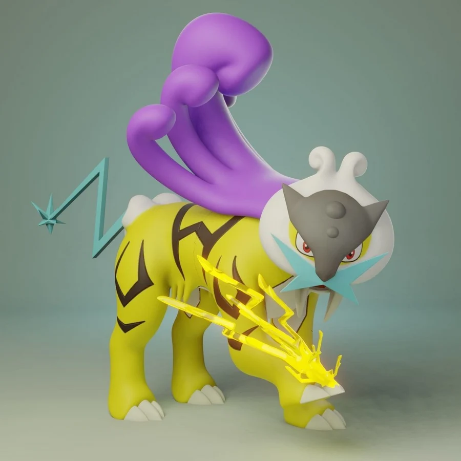 Raikou – Pokémon 3D printable STL model