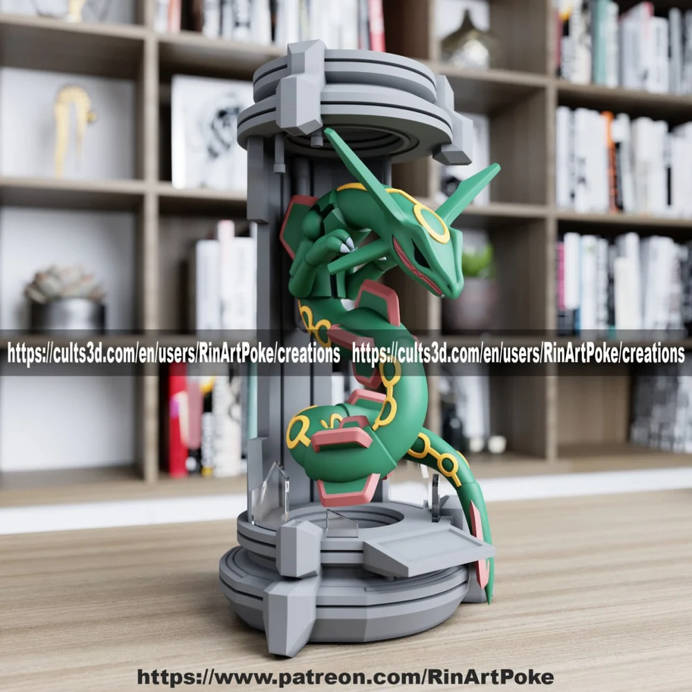 Rayquaza in the Lab — Pokémon 3D printable STL model