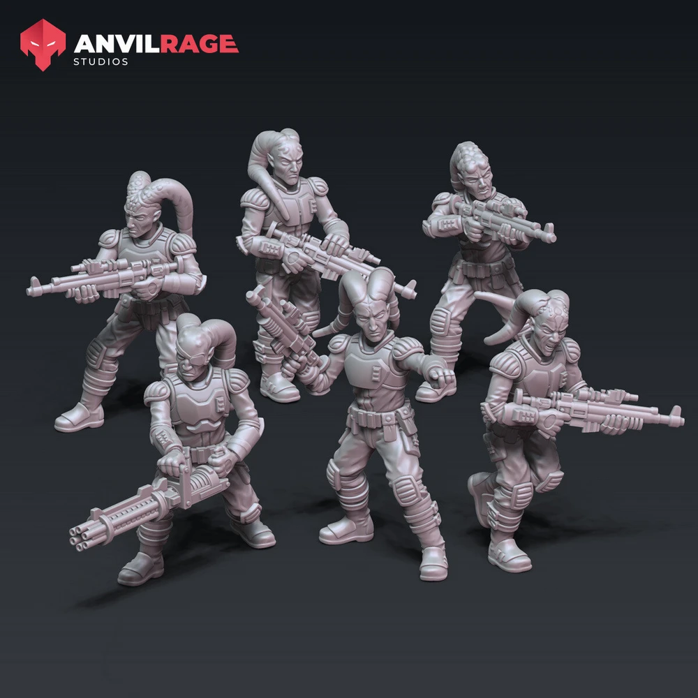 Rebel Trooper Twi'lek Carbines — Star Wars STL render Rebel Trooper Twi'lek Carbines — Star Wars 3D printable STL model