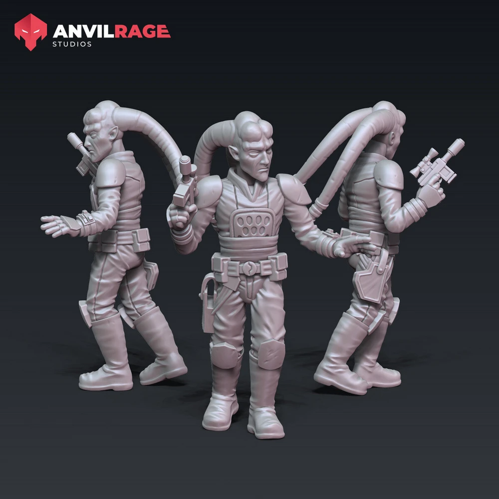 Rebel Trooper Twi'lek Unit Leader — Star Wars STL render Rebel Trooper Twi'lek Unit Leader — Star Wars 3D printable STL model